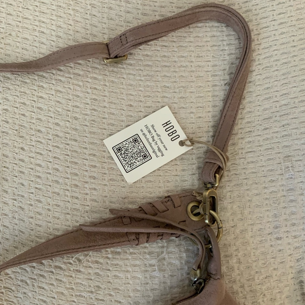 NWT Free People X HOBO Opal Mini Shoulder Bag Hazel Leather Crossbody Purse - Picture 7 of 10